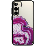 Violet & White Swirl Agate Crystal Clear Design