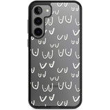 Free the boob (White) Phone Case Samsung S22 Plus / Black Impact Case,Samsung S23 Plus / Black Impact Case Blanc Space