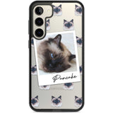 Personalised Burmese Cat Photo Custom Phone Case Samsung S22 Plus / Black Impact Case,Samsung S23 Plus / Black Impact Case Blanc Space