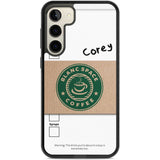 Personalised Coffee Cup Custom Phone Case Samsung S22 Plus / Black Impact Case,Samsung S23 Plus / Black Impact Case Blanc Space