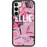 Personalised Sweet Pink Fashion Collage Custom Phone Case Samsung S22 Plus / Black Impact Case,Samsung S23 Plus / Black Impact Case Blanc Space