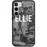 Personalised Grey Scale Fashion Collage Custom Phone Case Samsung S22 Plus / Black Impact Case,Samsung S23 Plus / Black Impact Case Blanc Space