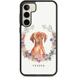 Personalised Hungarian Vizsla - Watercolour Dog Portrait Custom Phone Case Samsung S22 Plus / Black Impact Case,Samsung S23 Plus / Black Impact Case Blanc Space