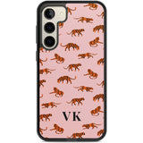 Personalised Safari Tiger Pattern on Pink Custom Phone Case Samsung S22 Plus / Black Impact Case,Samsung S23 Plus / Black Impact Case Blanc Space