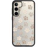 Paw Prints Phone Case Samsung S22 Plus / Black Impact Case,Samsung S23 Plus / Black Impact Case Blanc Space