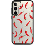 Chilli Pattern Phone Case Samsung S22 Plus / Black Impact Case,Samsung S23 Plus / Black Impact Case Blanc Space