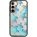 Aqua Space Turtles Phone Case Samsung S22 Plus / Black Impact Case,Samsung S23 Plus / Black Impact Case Blanc Space