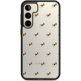 Cavalier King Charles Spaniel Pattern Clear Phone Case Samsung S22 Plus / Black Impact Case,Samsung S23 Plus / Black Impact Case Blanc Space