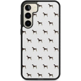 German Shorthaired Pointer Dog Pattern Phone Case Samsung S22 Plus / Black Impact Case,Samsung S23 Plus / Black Impact Case Blanc Space