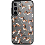 Beagle Watercolour Dog Pattern Phone Case Samsung S22 Plus / Black Impact Case,Samsung S23 Plus / Black Impact Case Blanc Space