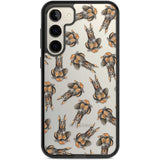 Doberman Watercolour Dog Pattern Phone Case Samsung S22 Plus / Black Impact Case,Samsung S23 Plus / Black Impact Case Blanc Space