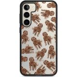 Labradoodle (Brown) Watercolour Dog Pattern Phone Case Samsung S22 Plus / Black Impact Case,Samsung S23 Plus / Black Impact Case Blanc Space