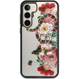 Floral Snake Phone Case Samsung S22 Plus / Black Impact Case,Samsung S23 Plus / Black Impact Case Blanc Space