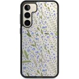 Blue Wild Flower Design Phone Case Samsung S22 Plus / Black Impact Case,Samsung S23 Plus / Black Impact Case Blanc Space