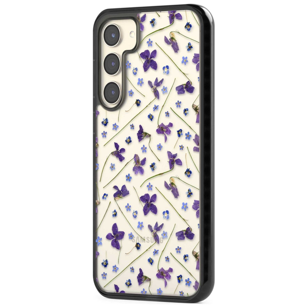 Violet & Blue Floral Pattern Design