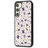 Violet Floral Pattern Design - Cream