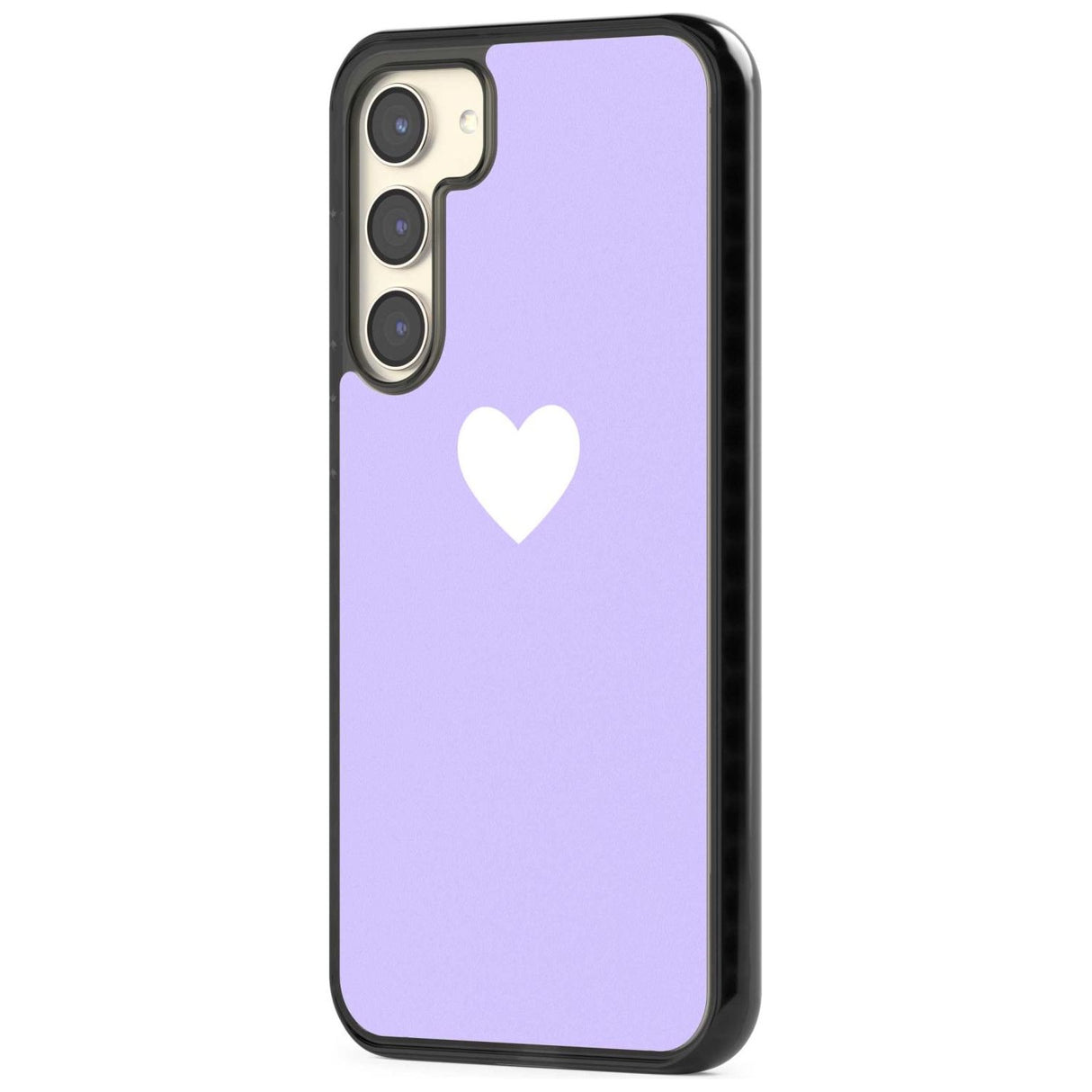 Single Heart White & Pale Purple