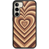 Latte Heart Illusion Phone Case Samsung S22 Plus / Black Impact Case,Samsung S23 Plus / Black Impact Case Blanc Space