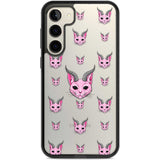 Demon Cat Pattern Phone Case Samsung S22 Plus / Black Impact Case,Samsung S23 Plus / Black Impact Case Blanc Space