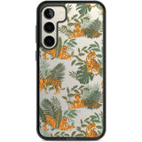 ClearTiger & Fern Jungle Cat Pattern Phone Case Samsung S22 Plus / Black Impact Case,Samsung S23 Plus / Black Impact Case Blanc Space