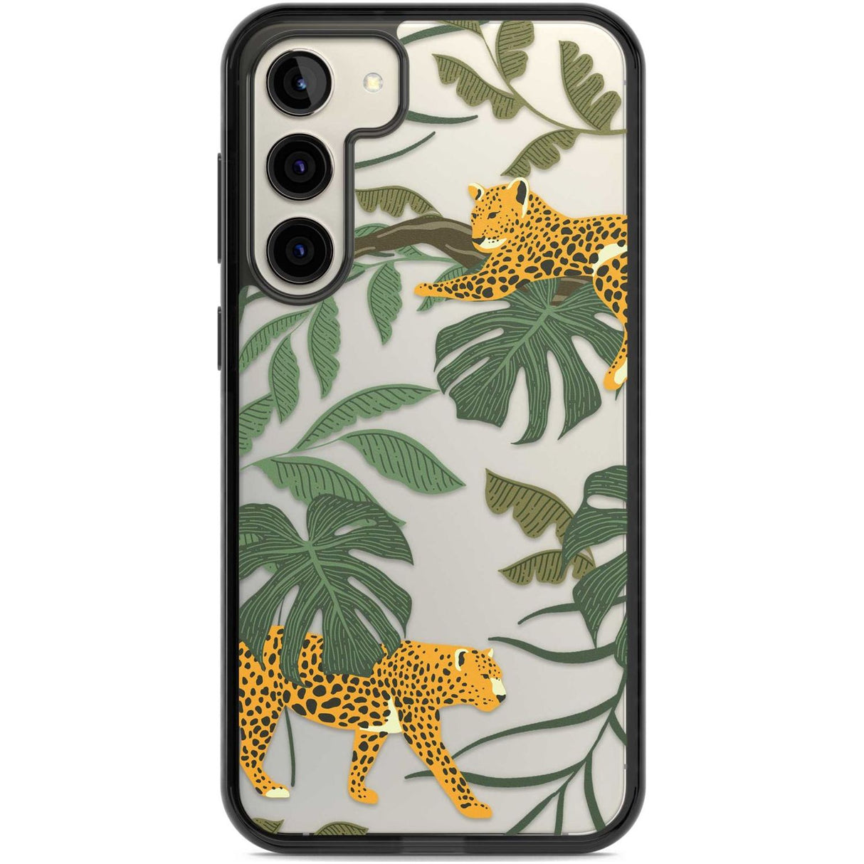 Two Jaguars & Foliage Jungle Cat Pattern