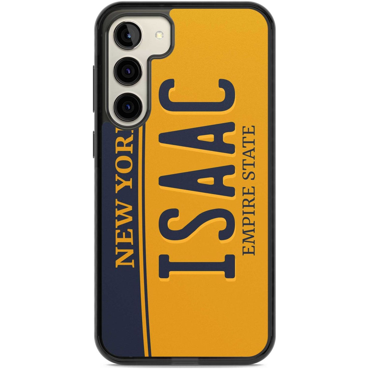 New York License Plate Custom Phone Case Samsung S22 Plus / Black Impact Case,Samsung S23 Plus / Black Impact Case Blanc Space