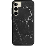 Bold Black Marble with White Texture Phone Case Samsung S22 Plus / Black Impact Case,Samsung S23 Plus / Black Impact Case Blanc Space