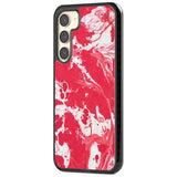 Red & White - Marbled Paper