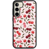 Fruity & Fun Patterns Cherries Phone Case Samsung S22 Plus / Black Impact Case,Samsung S23 Plus / Black Impact Case Blanc Space