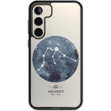 Aquarius Zodiac Transparent Design - Blue Phone Case Samsung S22 Plus / Black Impact Case,Samsung S23 Plus / Black Impact Case Blanc Space