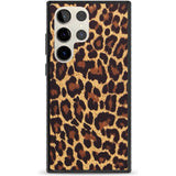 Gold Leopard Print Phone Case Samsung S22 Ultra / Black Impact Case,Samsung S23 Ultra / Black Impact Case Blanc Space