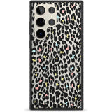 Mixed Pastels Leopard Print - Transparent Phone Case Samsung S22 Ultra / Black Impact Case,Samsung S23 Ultra / Black Impact Case Blanc Space