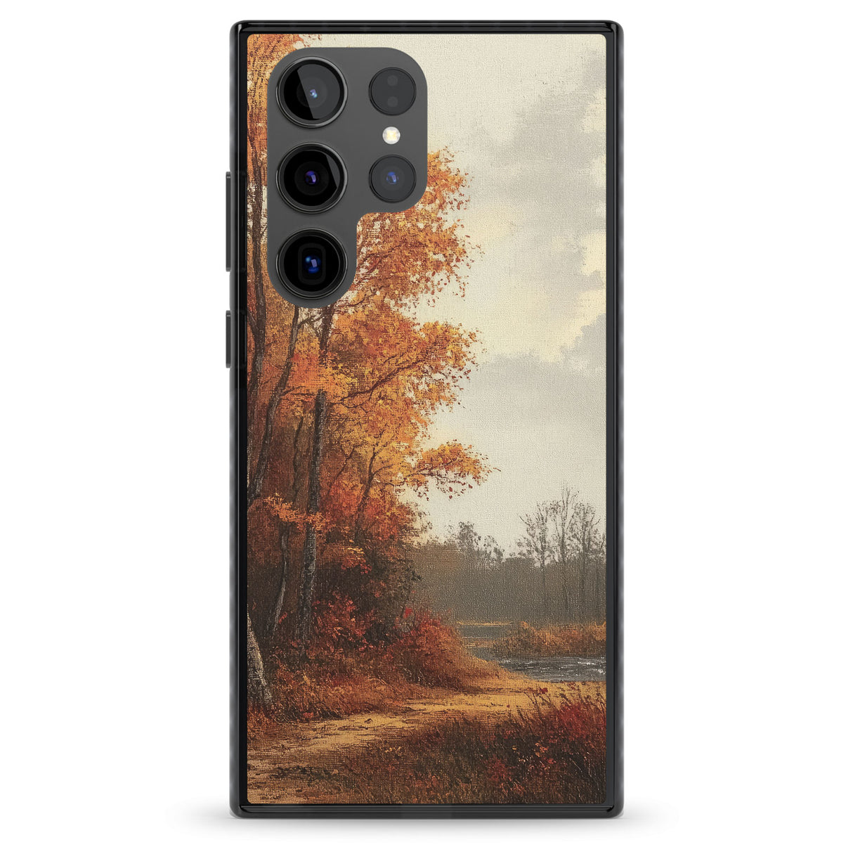 Vintage Autumn Oil Painting Impact Phone Case for Samsung Galaxy S24 Ultra , Samsung Galaxy S23 Ultra, Samsung Galaxy S22 Ultra