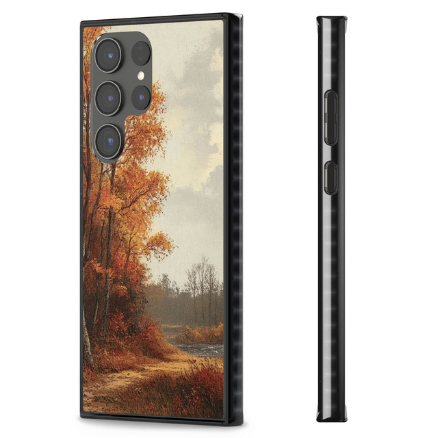 Vintage Autumn Oil Painting Impact Phone Case for Samsung Galaxy S24 Ultra , Samsung Galaxy S23 Ultra, Samsung Galaxy S22 Ultra