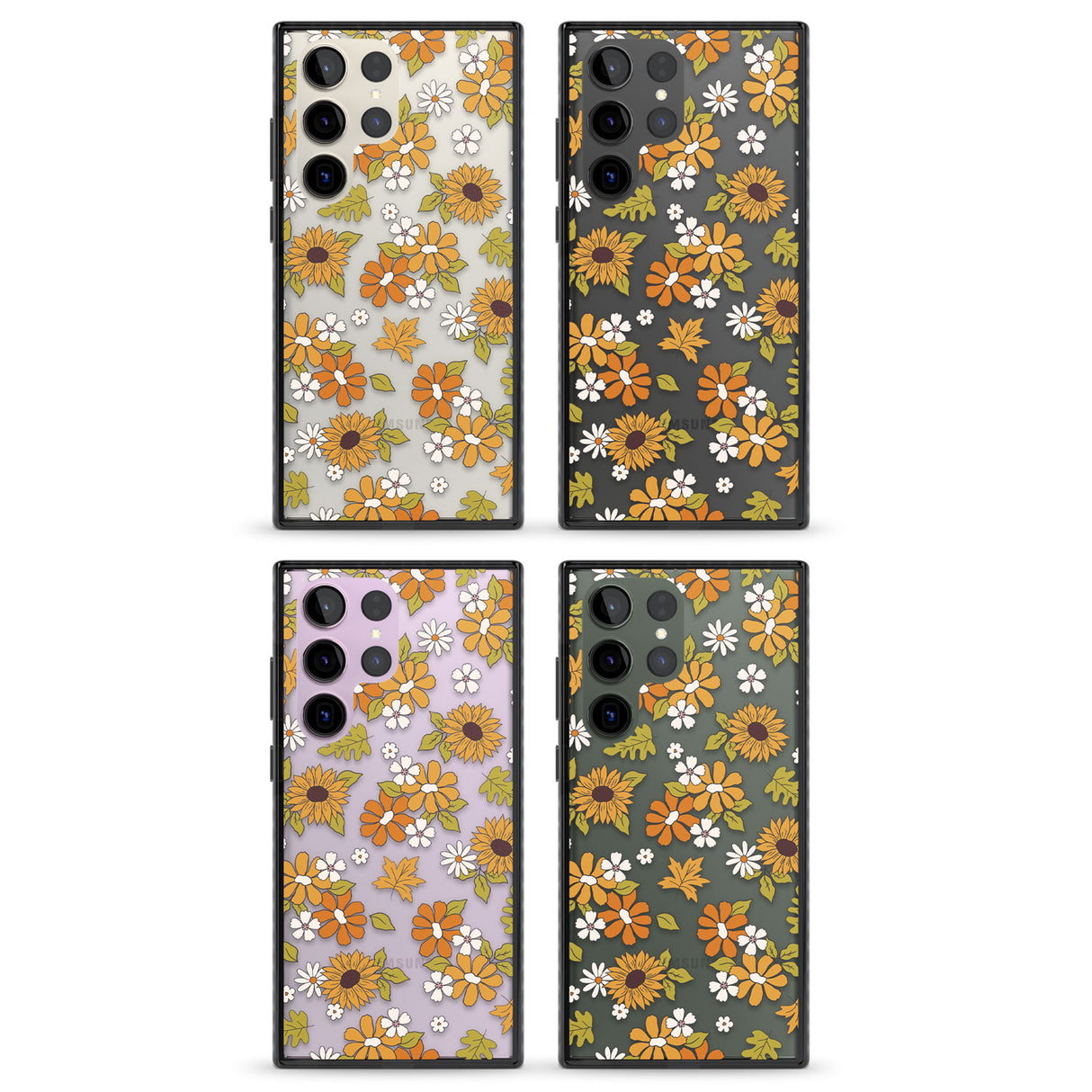 Boho Sunflowers Impact Phone Case for Samsung Galaxy S24 Ultra , Samsung Galaxy S23 Ultra, Samsung Galaxy S22 Ultra