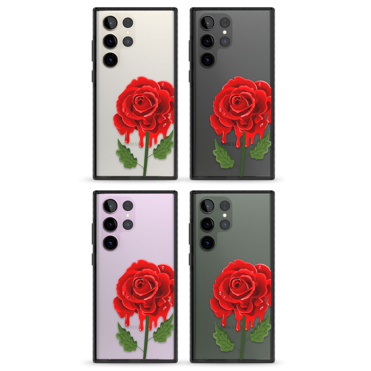 Melting Rose Impact Phone Case for Samsung Galaxy S24 Ultra , Samsung Galaxy S23 Ultra, Samsung Galaxy S22 Ultra