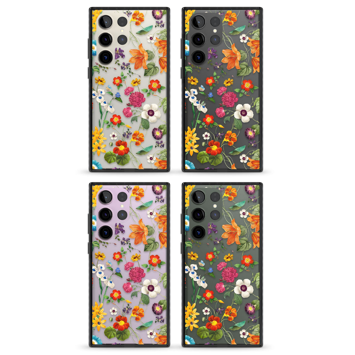 Whimsical Wildflowers Impact Phone Case for Samsung Galaxy S24 Ultra , Samsung Galaxy S23 Ultra, Samsung Galaxy S22 Ultra