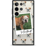 Personalised English Bulldog - Dog Photo Custom Phone Case Samsung S22 Ultra / Black Impact Case,Samsung S23 Ultra / Black Impact Case Blanc Space