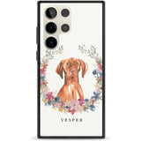 Personalised Hungarian Vizsla - Watercolour Dog Portrait Custom Phone Case Samsung S22 Ultra / Black Impact Case,Samsung S23 Ultra / Black Impact Case Blanc Space