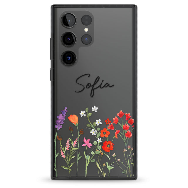 Personalised Spring Wildflowers Impact Phone Case for Samsung Galaxy S24 Ultra , Samsung Galaxy S23 Ultra, Samsung Galaxy S22 Ultra