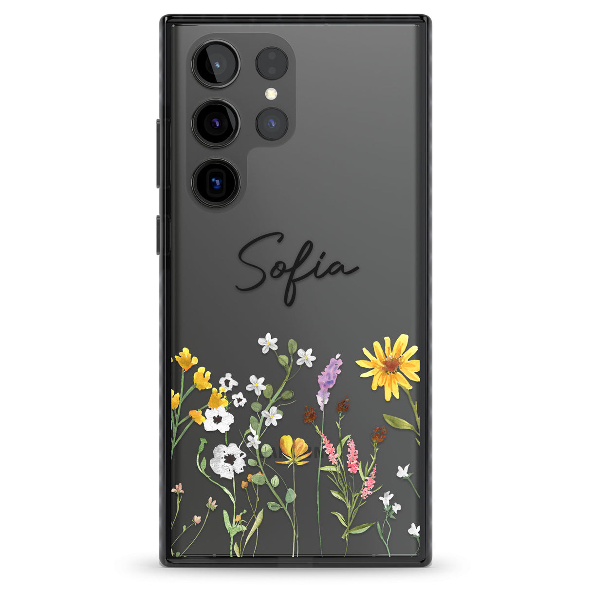 Personalised April Wildfowers Impact Phone Case for Samsung Galaxy S24 Ultra , Samsung Galaxy S23 Ultra, Samsung Galaxy S22 Ultra