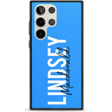 Personalised Bold Name: Blue Custom Phone Case Samsung S22 Ultra / Black Impact Case,Samsung S23 Ultra / Black Impact Case Blanc Space