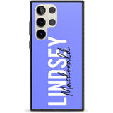 Personalised Bold Name: Purple Custom Phone Case Samsung S22 Ultra / Black Impact Case,Samsung S23 Ultra / Black Impact Case Blanc Space