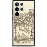 Personalised The Lovers Tarot Card - Solid Cream Custom Phone Case Samsung S22 Ultra / Black Impact Case,Samsung S23 Ultra / Black Impact Case Blanc Space