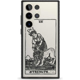 Personalised Strength Tarot Card - Transparent Custom Phone Case Samsung S22 Ultra / Black Impact Case,Samsung S23 Ultra / Black Impact Case Blanc Space