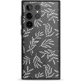 Leafy Botanical Phone Case Samsung S22 Ultra / Black Impact Case,Samsung S23 Ultra / Black Impact Case Blanc Space