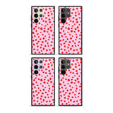 Red on Pink Dalmatian Polka Dot Spots