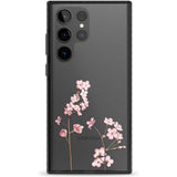 Blossom Flower Phone Case Samsung S22 Ultra / Black Impact Case,Samsung S23 Ultra / Black Impact Case Blanc Space