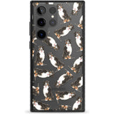 Bernese Mountain Dog Watercolour Dog Pattern Phone Case Samsung S22 Ultra / Black Impact Case,Samsung S23 Ultra / Black Impact Case Blanc Space