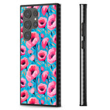 Tropical Pink Poppies Impact Phone Case for Samsung Galaxy S24 Ultra , Samsung Galaxy S23 Ultra, Samsung Galaxy S22 Ultra